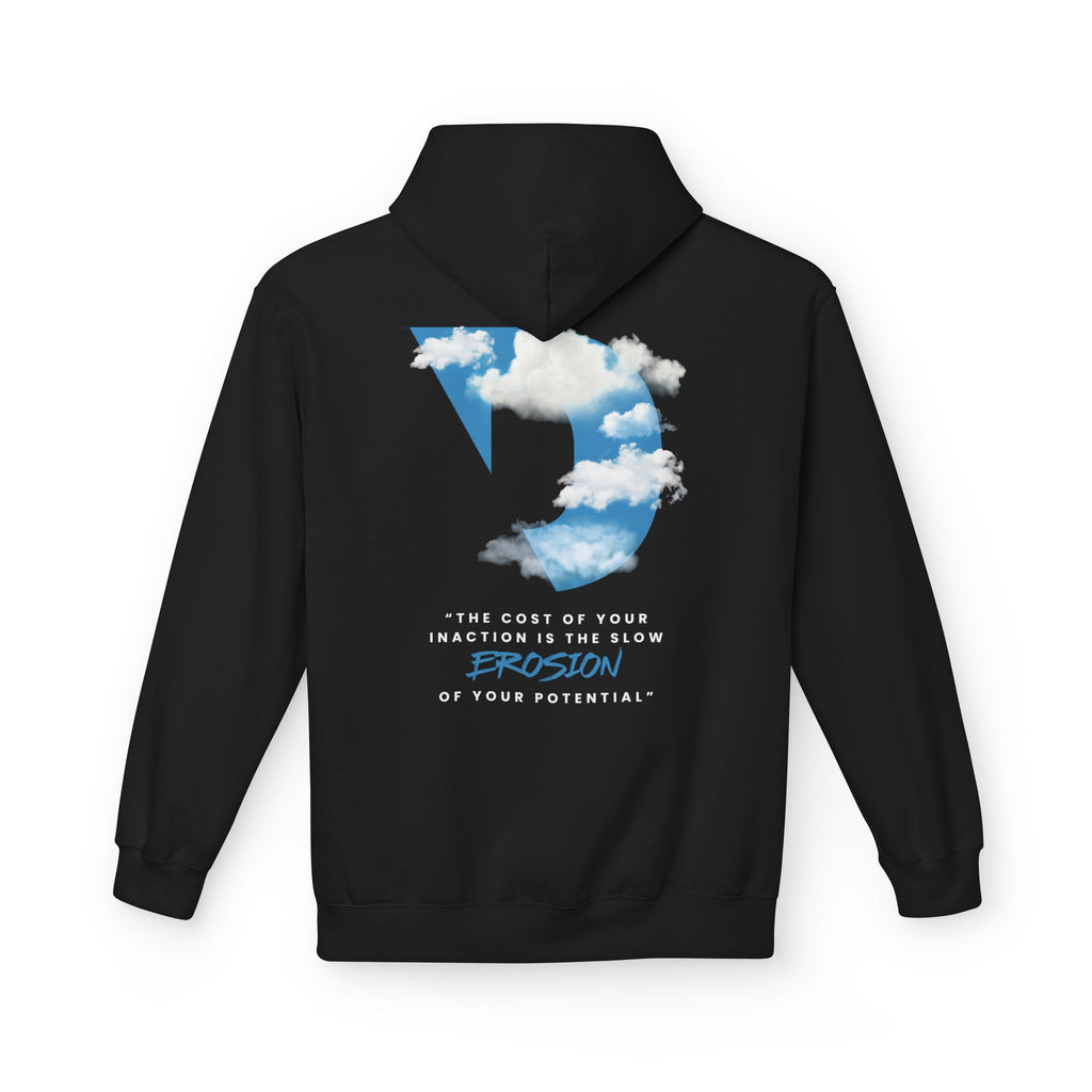 Cloud 'D' Motivational Hoodie — "The Cost of Your Inaction" Inspirational Pullover