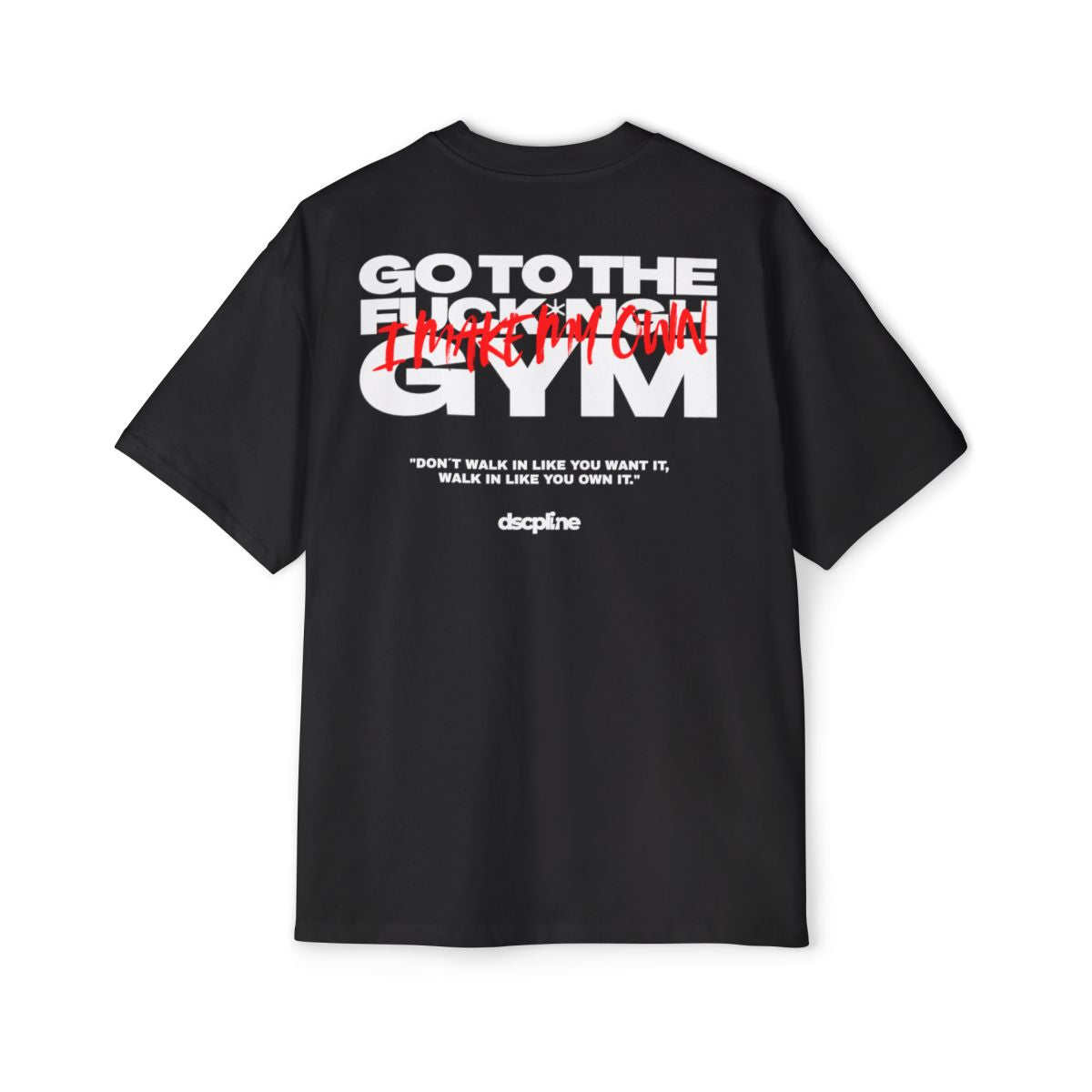 Discipline Gym T-Shirt - Black Oversized Fit