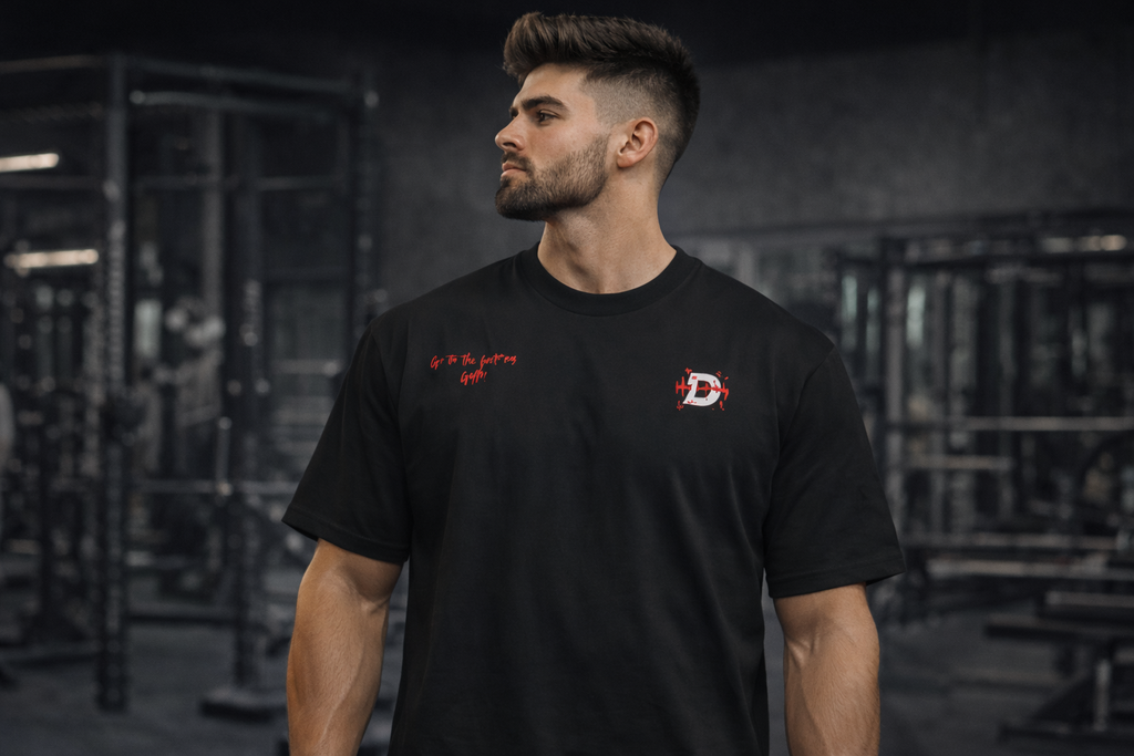 Discipline Gym T-Shirt - Black Oversized Fit
