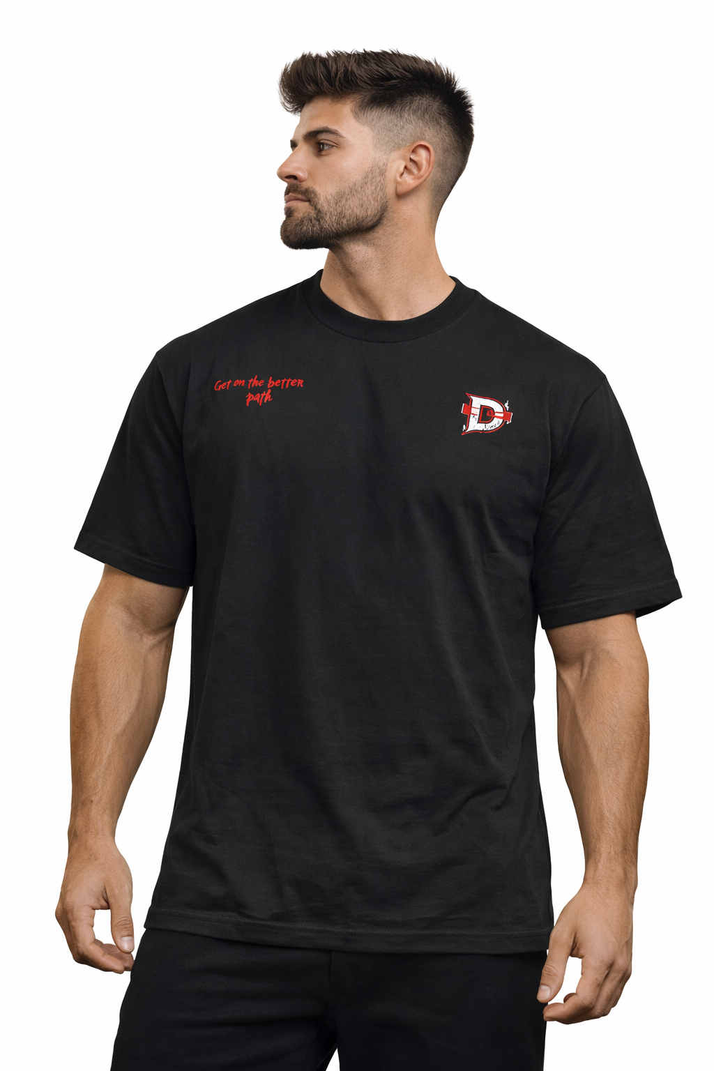 Discipline Gym T-Shirt - Black Oversized Fit
